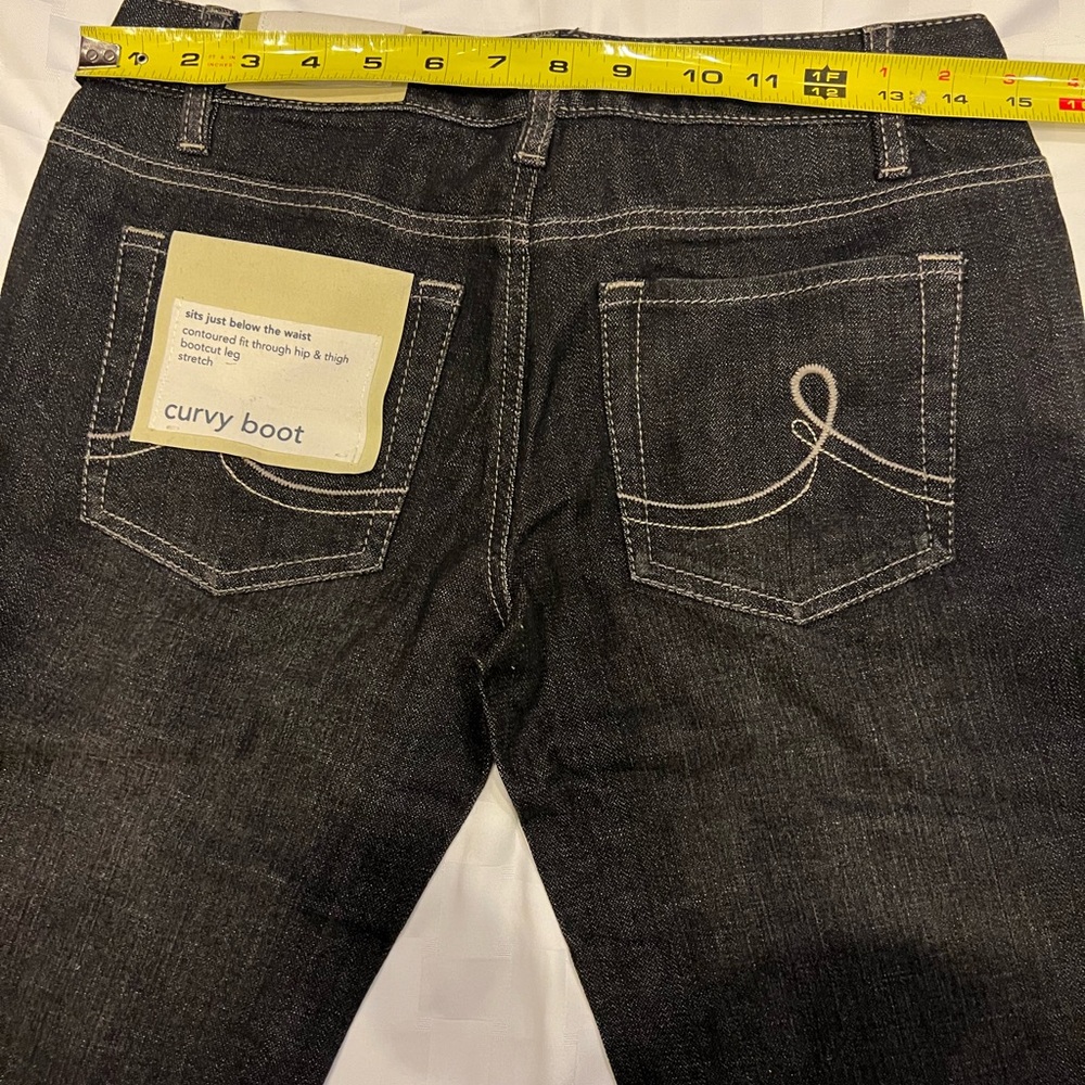 LOFT Black Boot Cut Jeans with Stylish Stitching